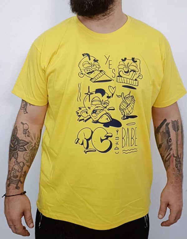 T-Shirt Yes Babe - Amarela