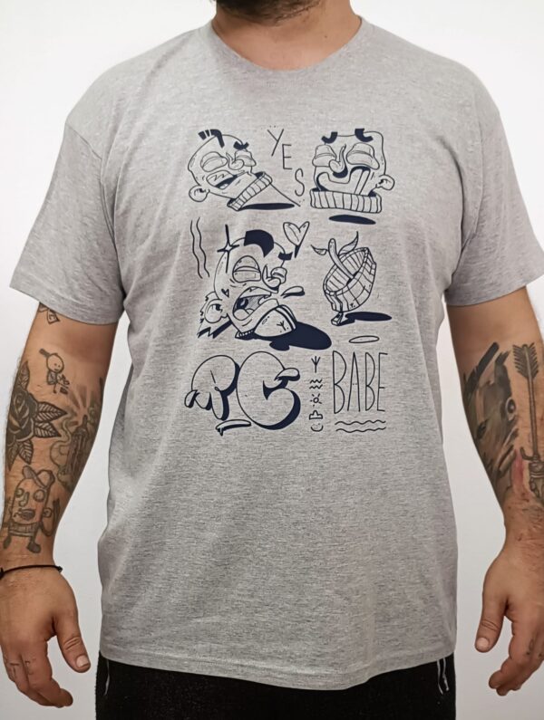 T-Shirt Yes Babe - Cinza